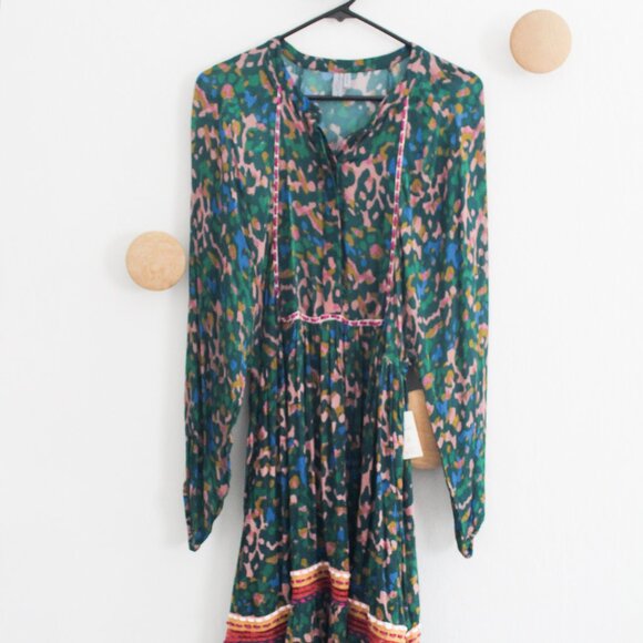Anthropologie x Blank London Veyra Long Sleeve Sheer Green Dress Size M New NWT - Picture 1 of 8